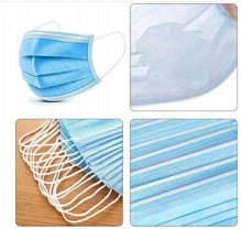 Įkelkite vaizdą į galerijos žiūrovą, 3 Sluoksnių Apsauginės Veido Kaukės 50 vnt. - Manikiūro įrankiai