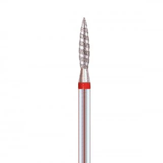 Manikiūro antgalis LIEPSNELĖ TORNADO (aštriu galiuku) Raudona - Manikiūro įrankiai